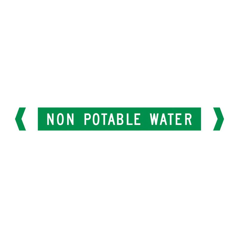 Standard Pipe Marker, Self Adhesive, Non Potable Water, Up to 40mm O.D. - Pack of 10 
