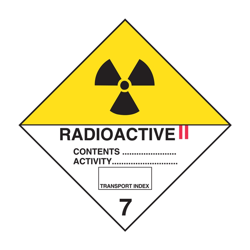 Dangerous Goods Labels - Class 7, Radioactive II