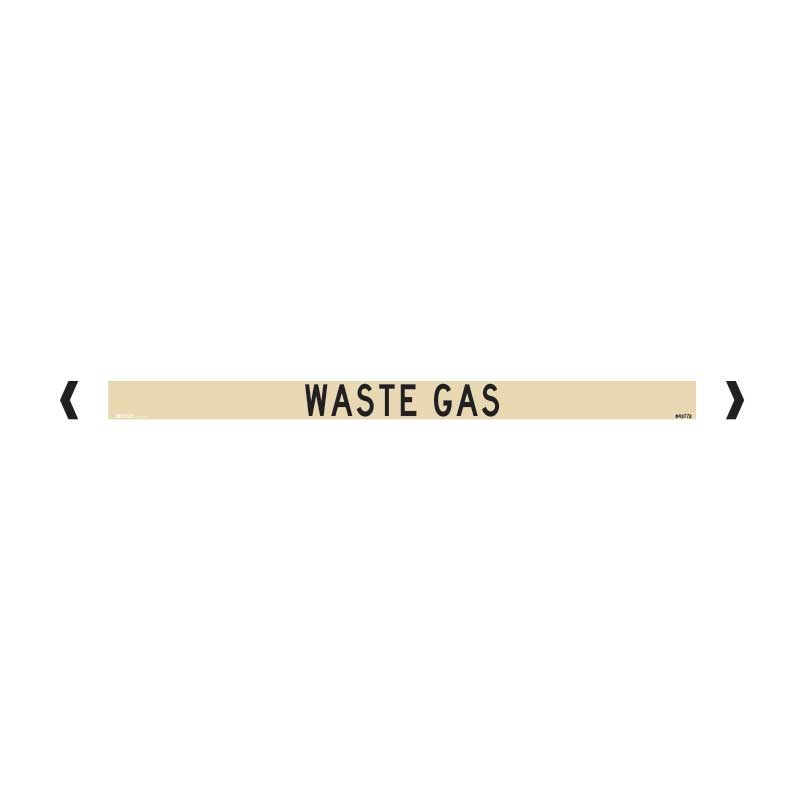 Standard Pipe Marker, Self Adhesive, Waste Gas, 40-75mm O.D. - Pack of 10 
