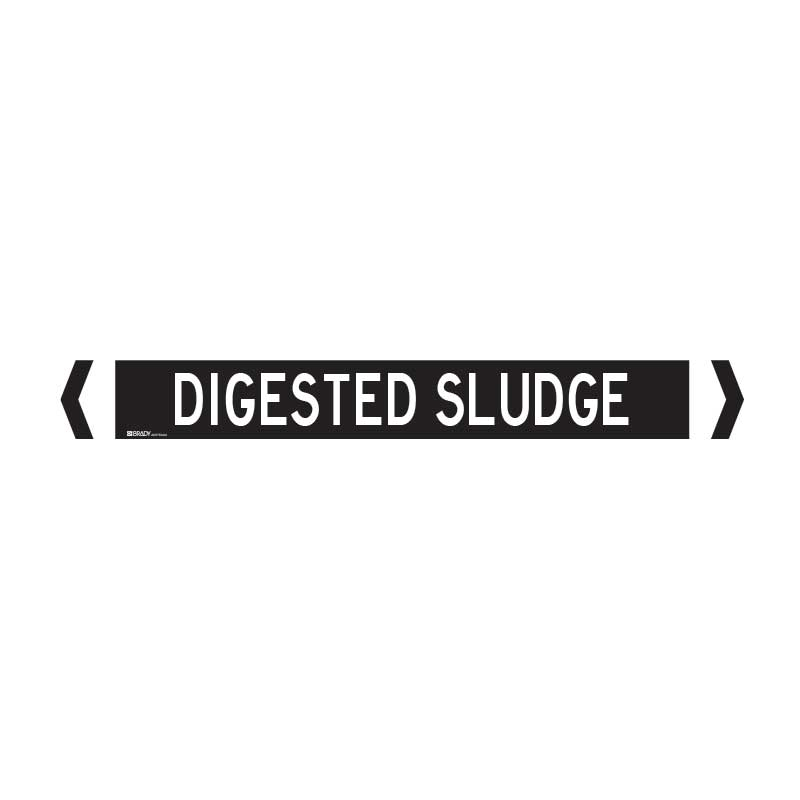 Standard Pipe Marker, Self Adhesive, Digested Sludge, 40-75mm O.D. - Pack of 10 