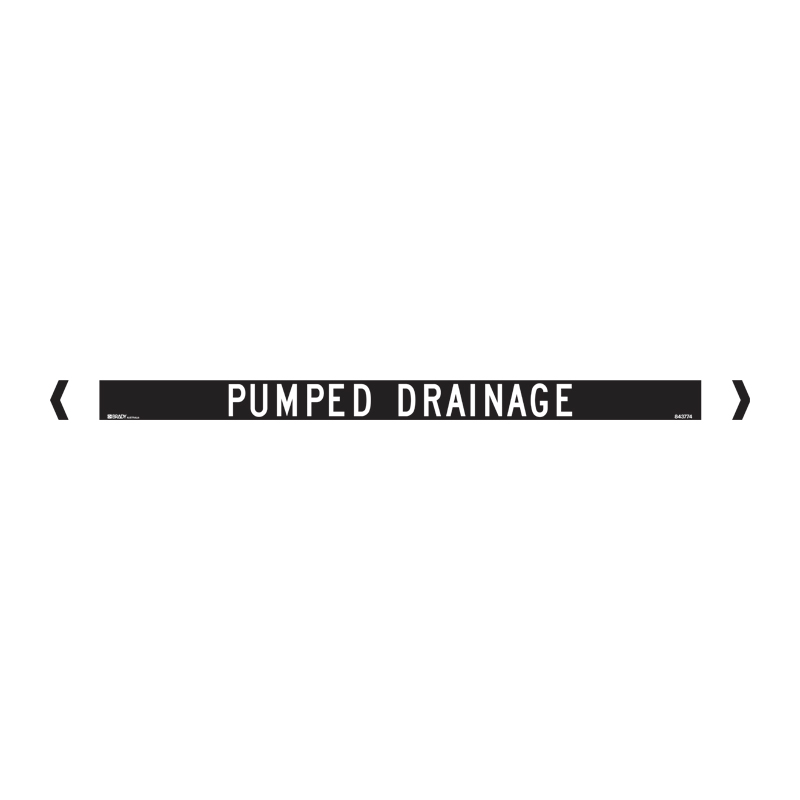 Standard Pipe Marker, Self Adhesive, Pumped Drainage, 40-75mm O.D. - Pack of 10 