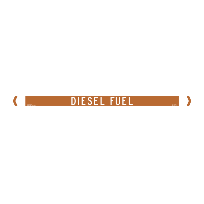 Standard Pipe Marker, Self Adhesive, Diesel Fuel, 40-75mm O.D. - Pack of 10 