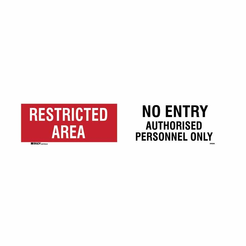 Overhead Signs - No Entry Authorised Personnel Only