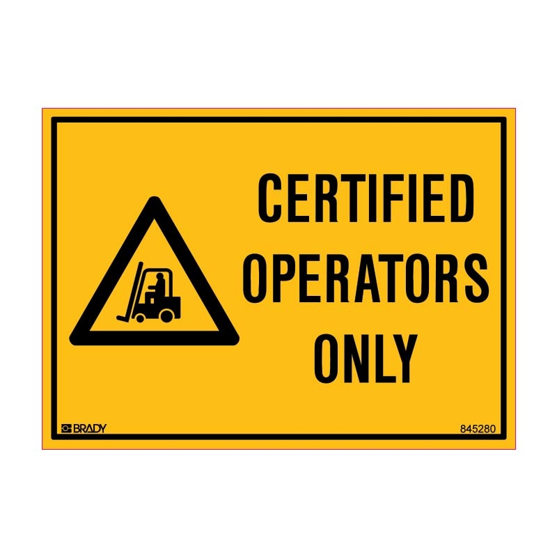 Forklift Labels - Certified Operators Only