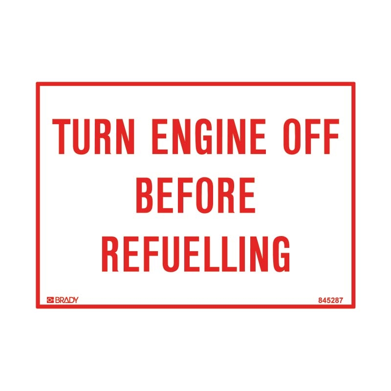 Forklift Labels - Turn Engine Off Before Refuelling