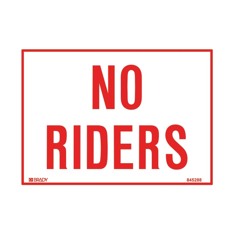 Forklift Labels - No Riders