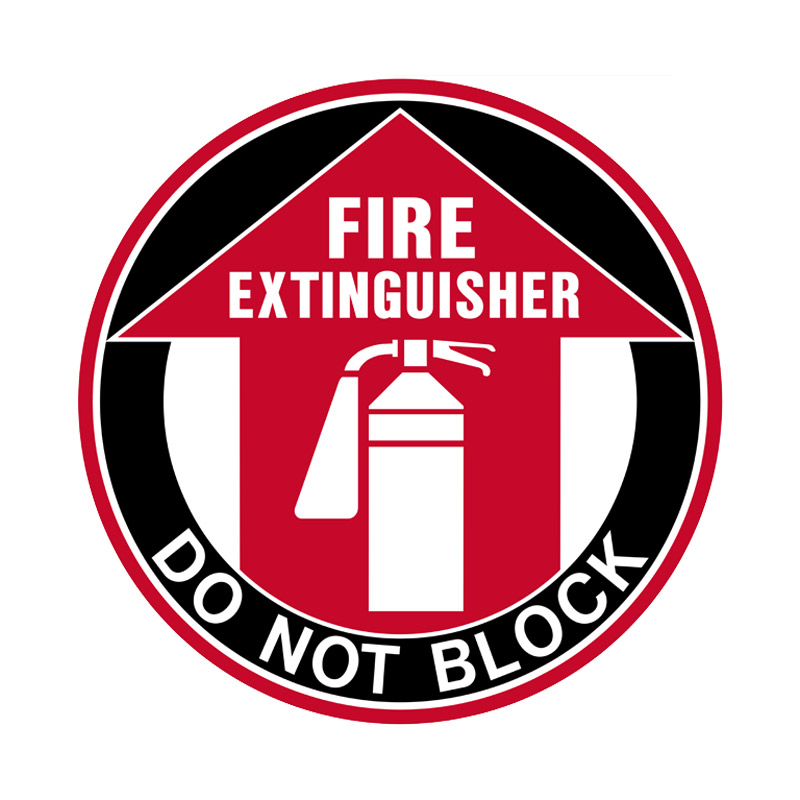 Safety Floor Marker - Fire Extinguisher Do Not Block