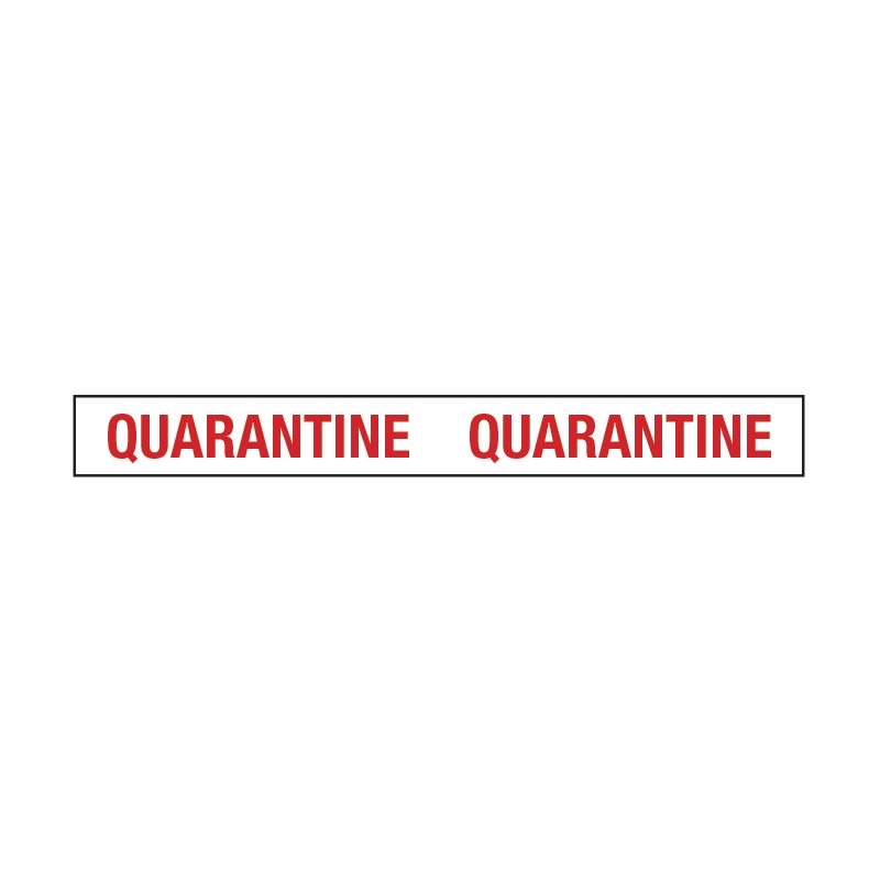 Printed Packaging & Q.C. Tapes - Quarantine, 48mm (W) x 100m (L)