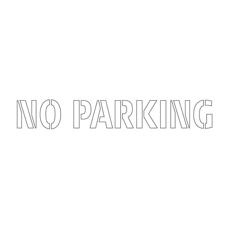 Car Park Stencils - No Parking, 200mm (H)