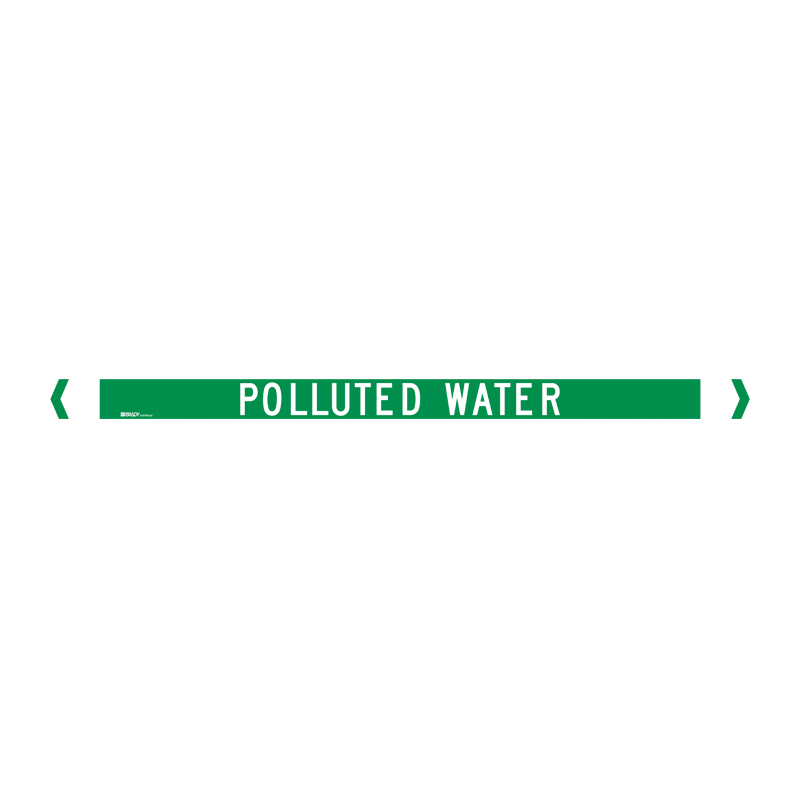 Standard Pipe Marker, Self Adhesive, Polluted Water, 40-75mm O.D. - Pack of 10 