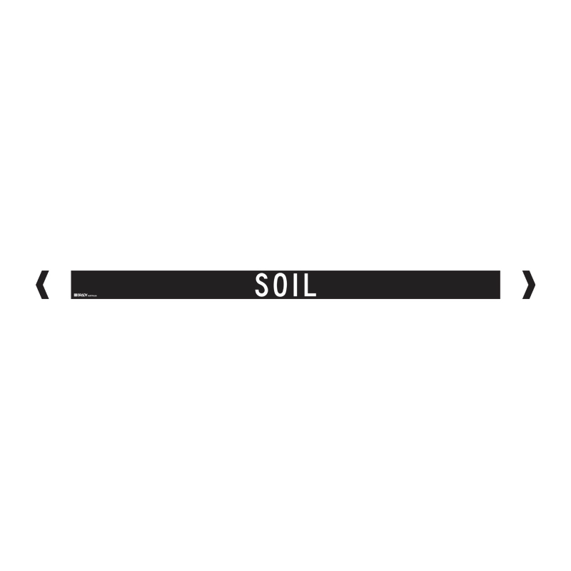 Standard Pipe Marker, Self Adhesive, Soil, 40-75mm O.D. - Pack of 10 