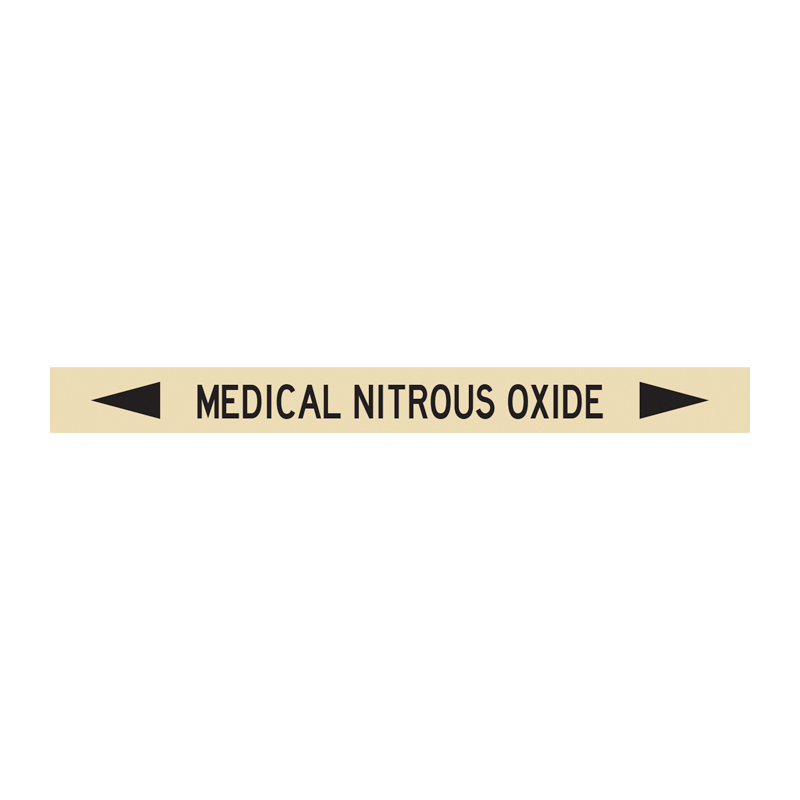 Standard Pipe Marker, Self Adhesive, Medical Nitrous Oxide - Pack of 10 