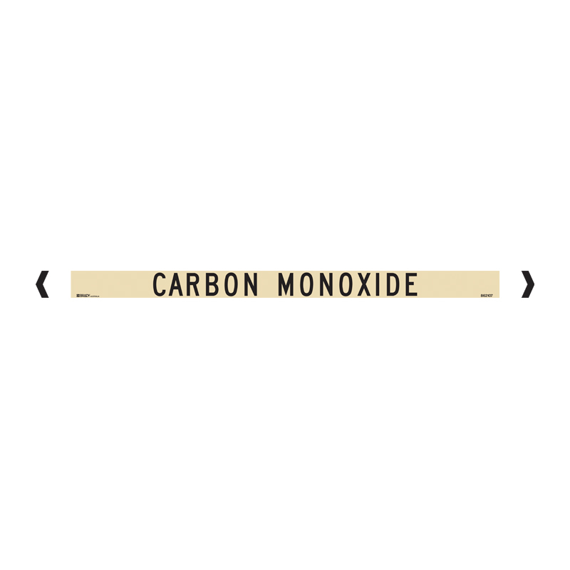 Standard Pipe Marker, Self Adhesive, Carbon Monoxide, 40-75mm O.D. - Pack of 10 