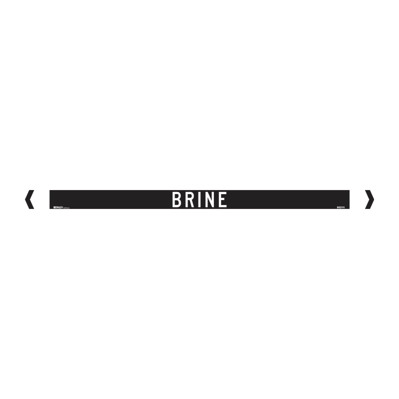 Standard Pipe Marker, Self Adhesive, Brine, Over 75mm O.D. - Pack of 10 