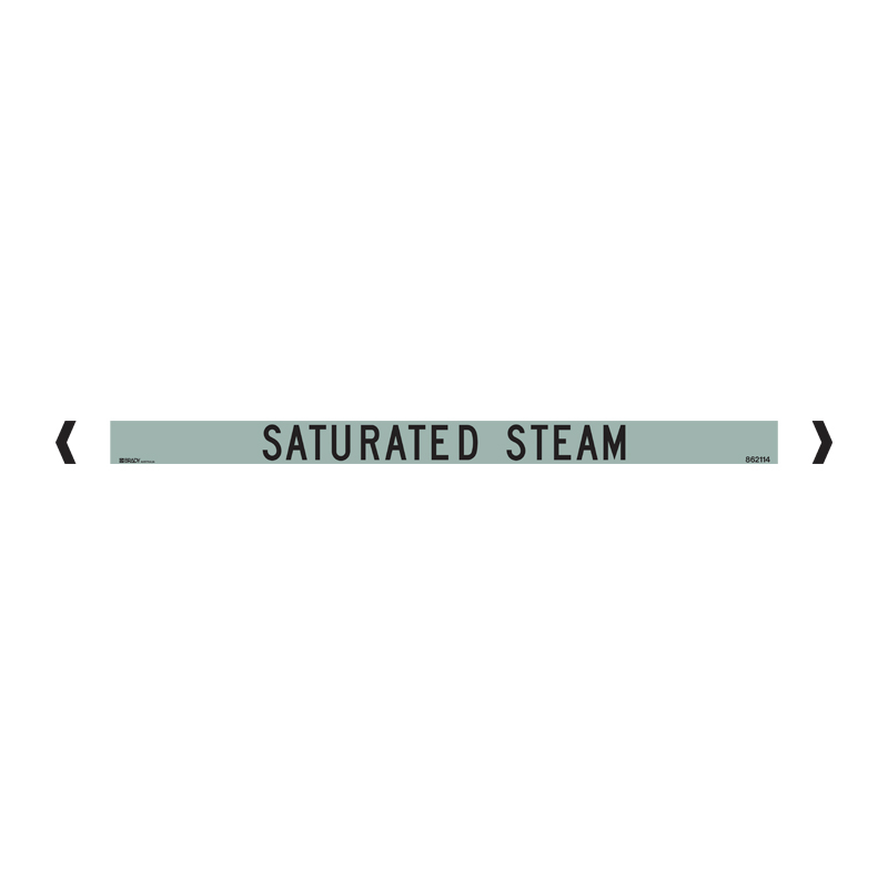 Standard Pipe Marker, Self Adhesive, Saturated Steam, 40-75mm O.D. - Pack of 10 