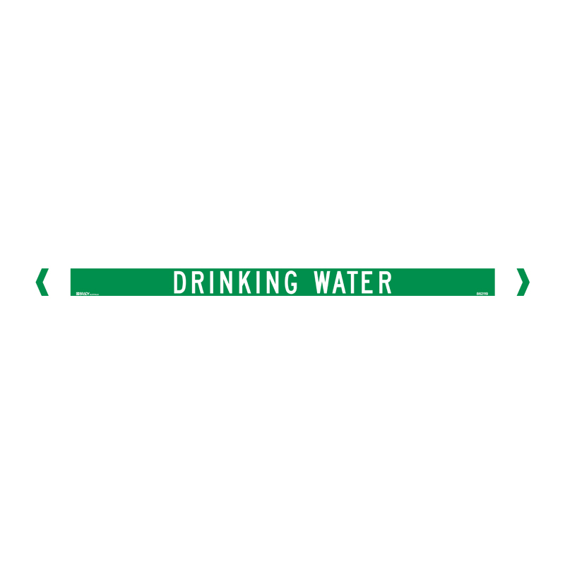Standard Pipe Marker, Self Adhesive, Drinking Water - Pack of 10 