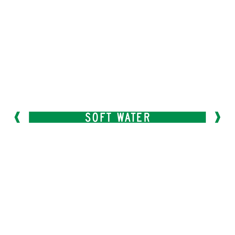 Standard Pipe Marker, Self Adhesive, Soft Water, Over 75mm O.D. - Pack of 10 