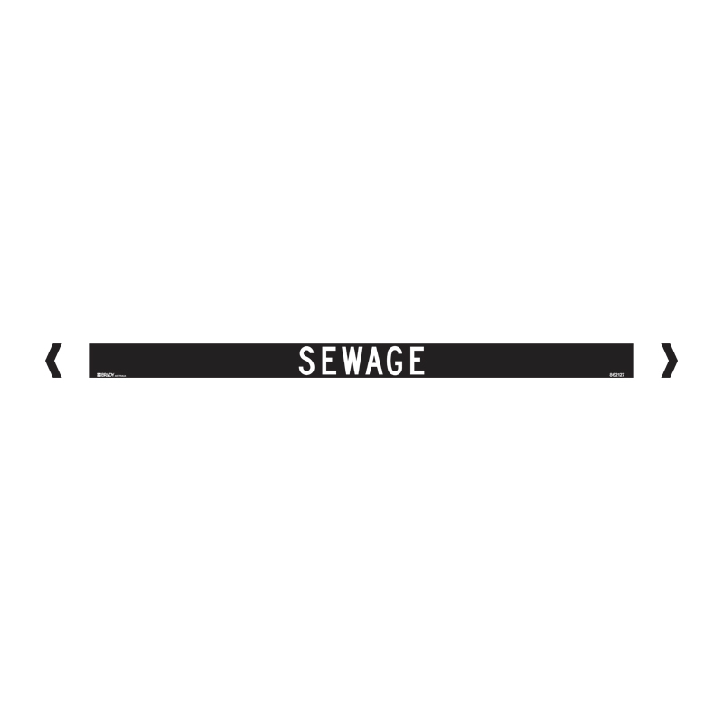 Standard Pipe Marker, Self Adhesive, Sewage, 40-75mm O.D. - Pack of 10 