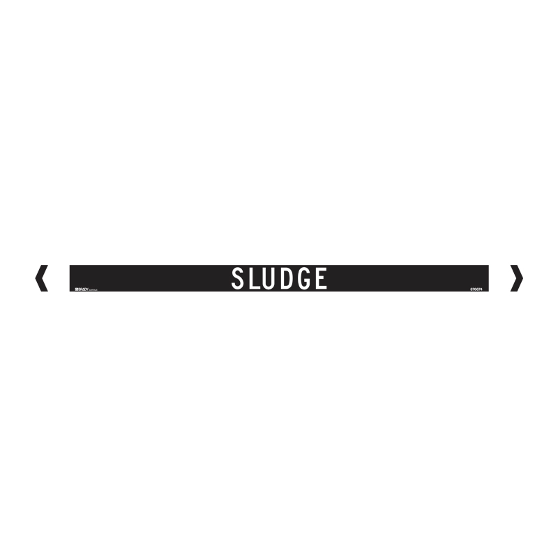 Standard Pipe Marker, Self Adhesive, Sludge, 40-75mm O.D. - Pack of 10 