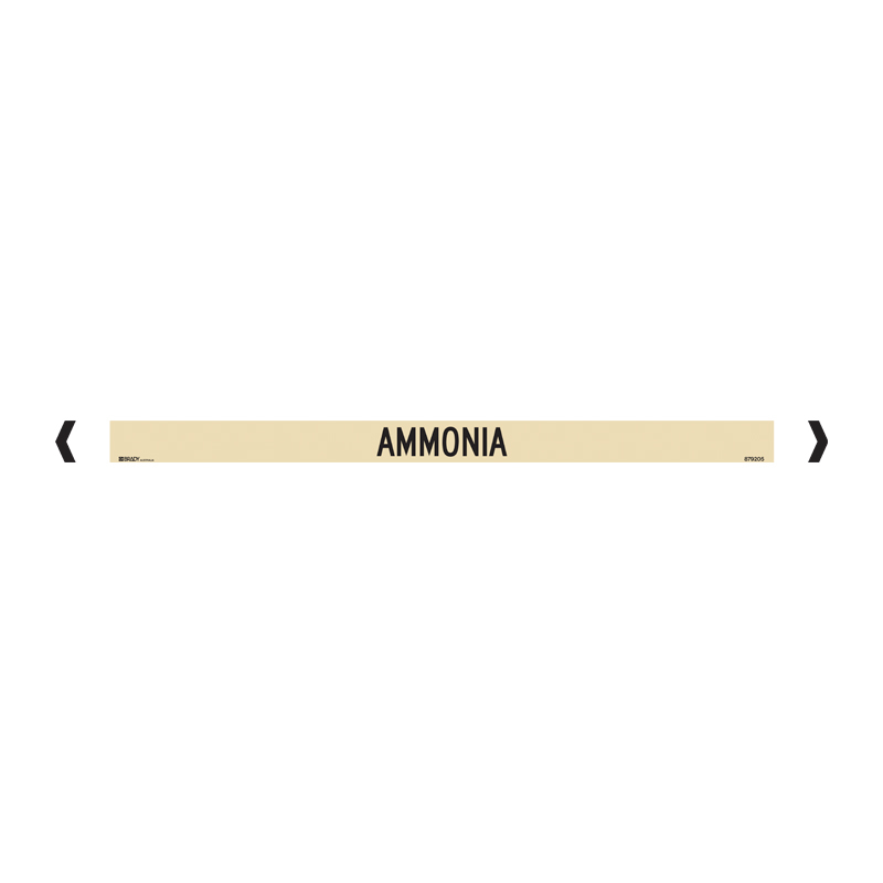 Standard Pipe Marker, Self Adhesive, Ammonia, 40-75mm O.D. - Pack of 10 