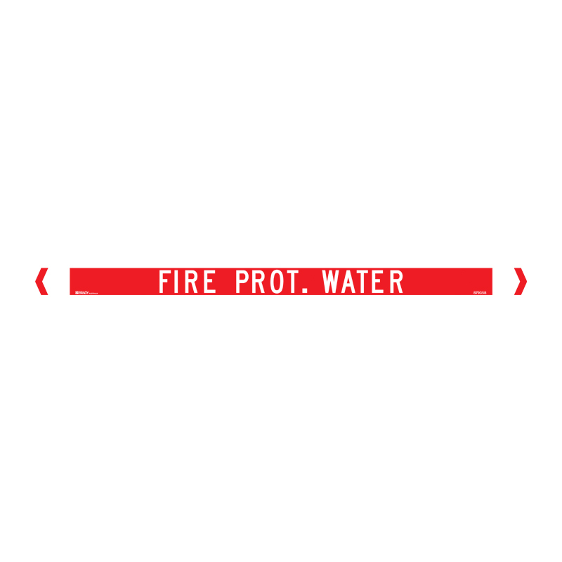 Standard Pipe Marker, Self Adhesive, Fire Prot. Water, 40-75mm O.D. - Pack of 10 