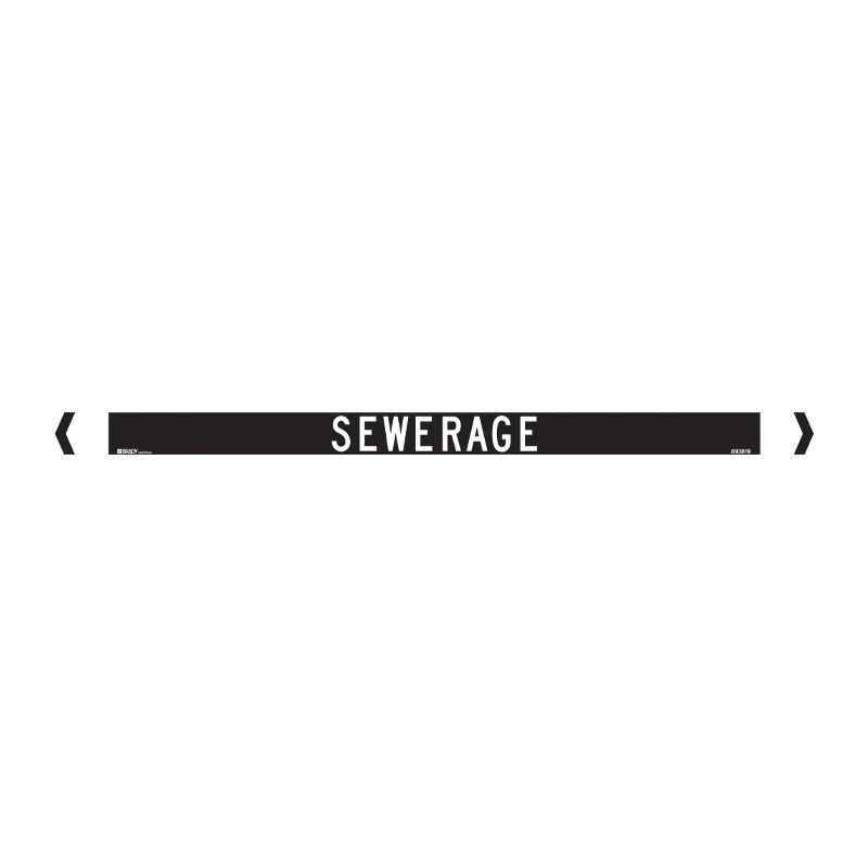 Standard Pipe Marker, Self Adhesive, Sewerage, Over 75mm O.D. - Pack of 10 