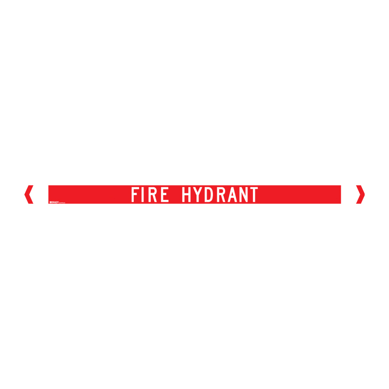 Standard Pipe Marker, Self Adhesive, Fire Hydrant, 40-75mm O.D. - Pack of 10 