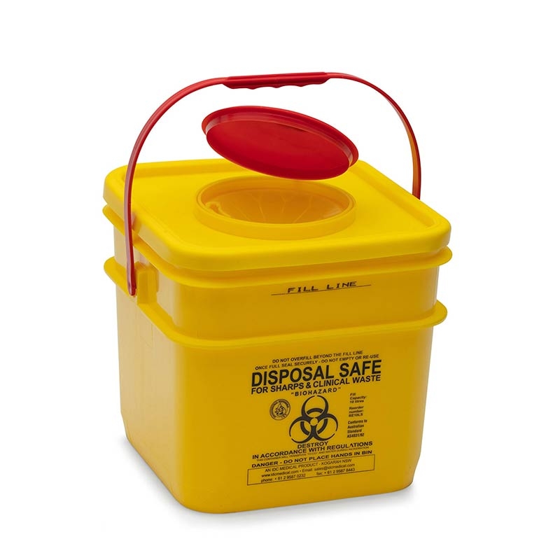 Contaminated Clinical Waste and Sharps Disposal Bins 12.5L