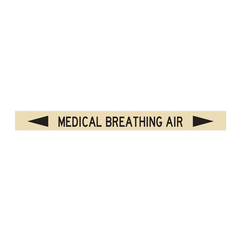 Standard Pipe Marker, Self Adhesive, Medical Breathing Air - Pack of 10 