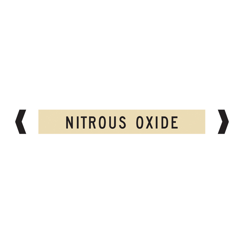 Standard Pipe Marker, Self Adhesive, Nitrous Oxide, Over 75mm O.D. - Pack of 10 