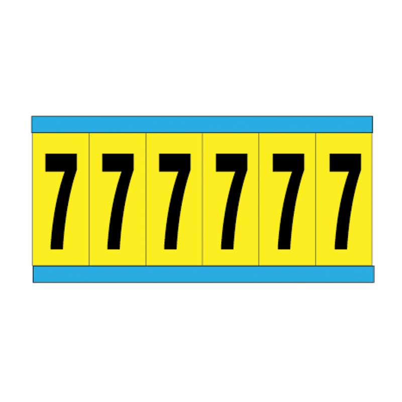 Vinyl Cloth Numbers, 7, 76mm Text Height