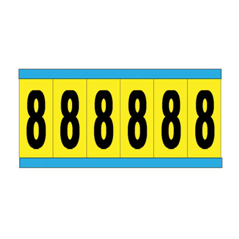 Vinyl Cloth Numbers, 8, 76mm Text Height