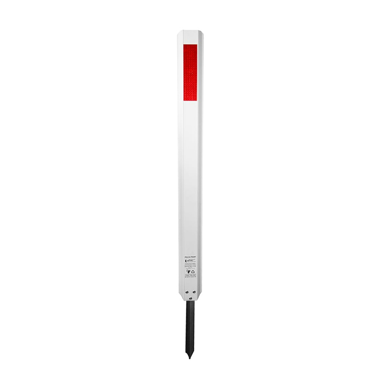 Dura-Post Pro uPVC Guide Post Delineator with Reflective- 1400mm x 5mm White/Red with anchor