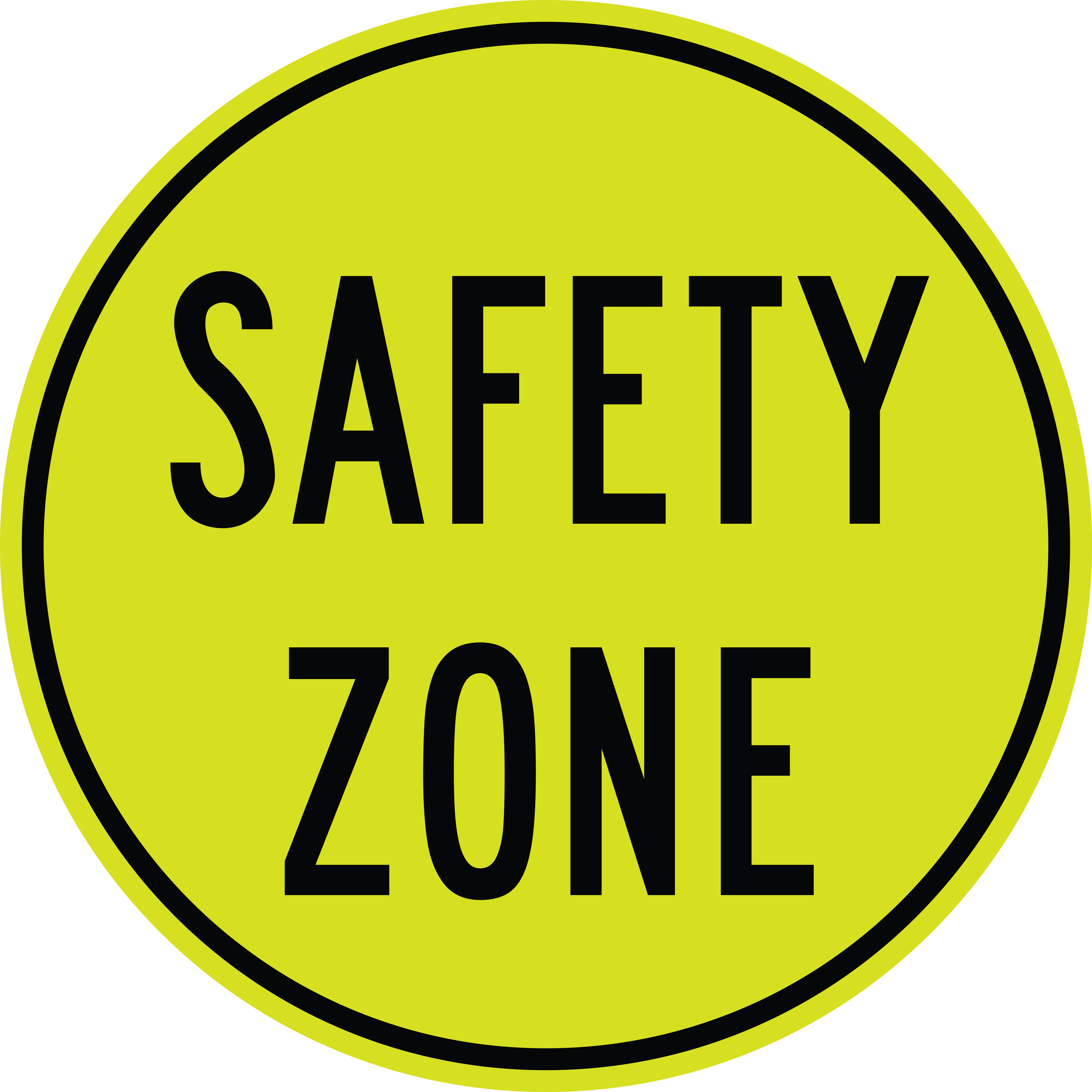 Regulatory Signs - Safety Zone